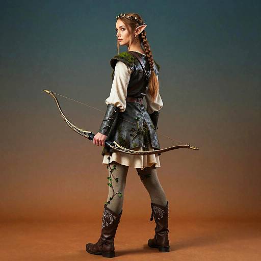 Petite Athletic Elf with Braided Crown