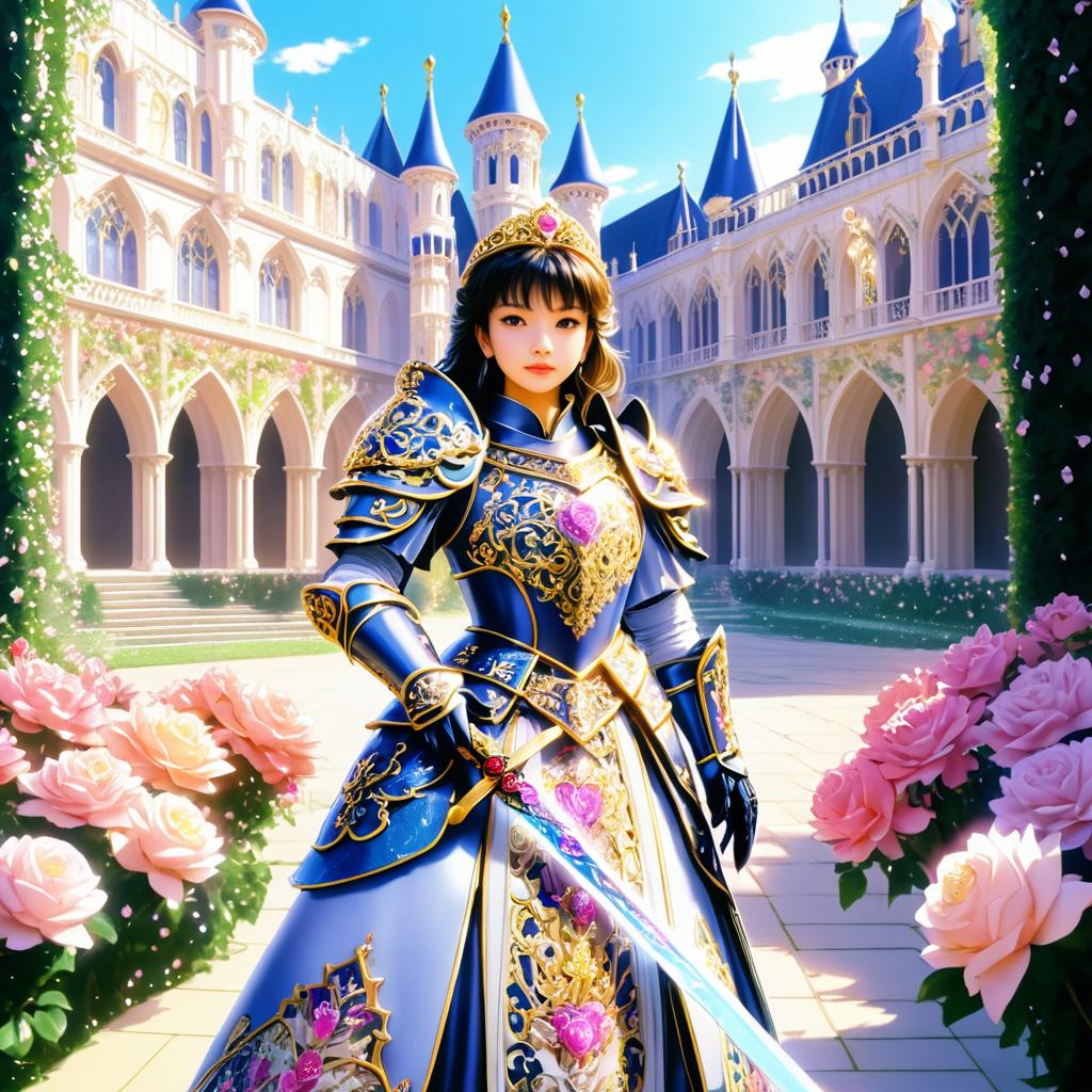 Brave Knight Princess in Elegant Armor