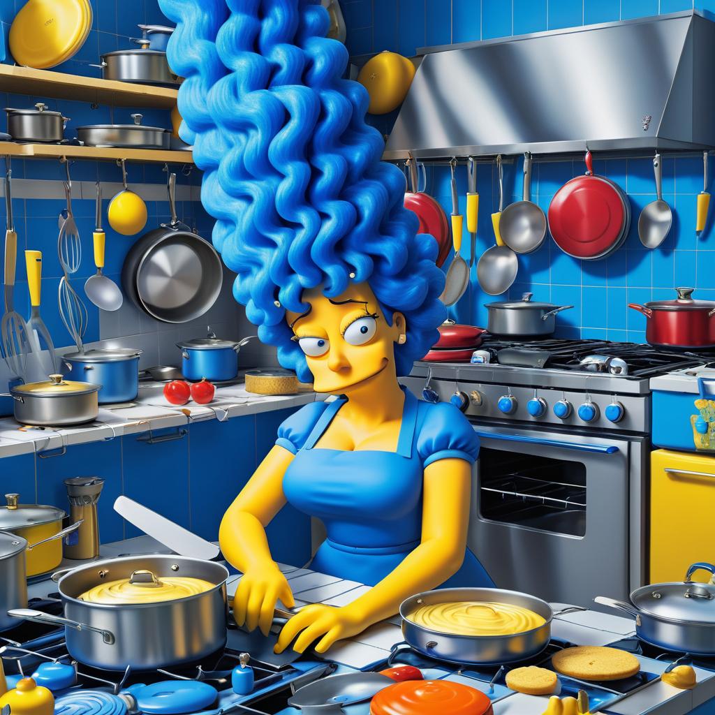 Marge Simpson's Confused Kitchen Portrait