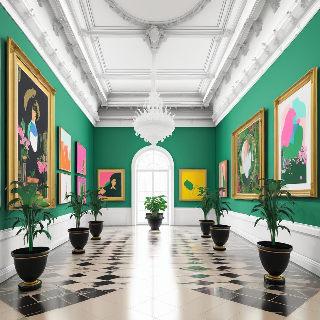 Elegant Art Museum Interior Print