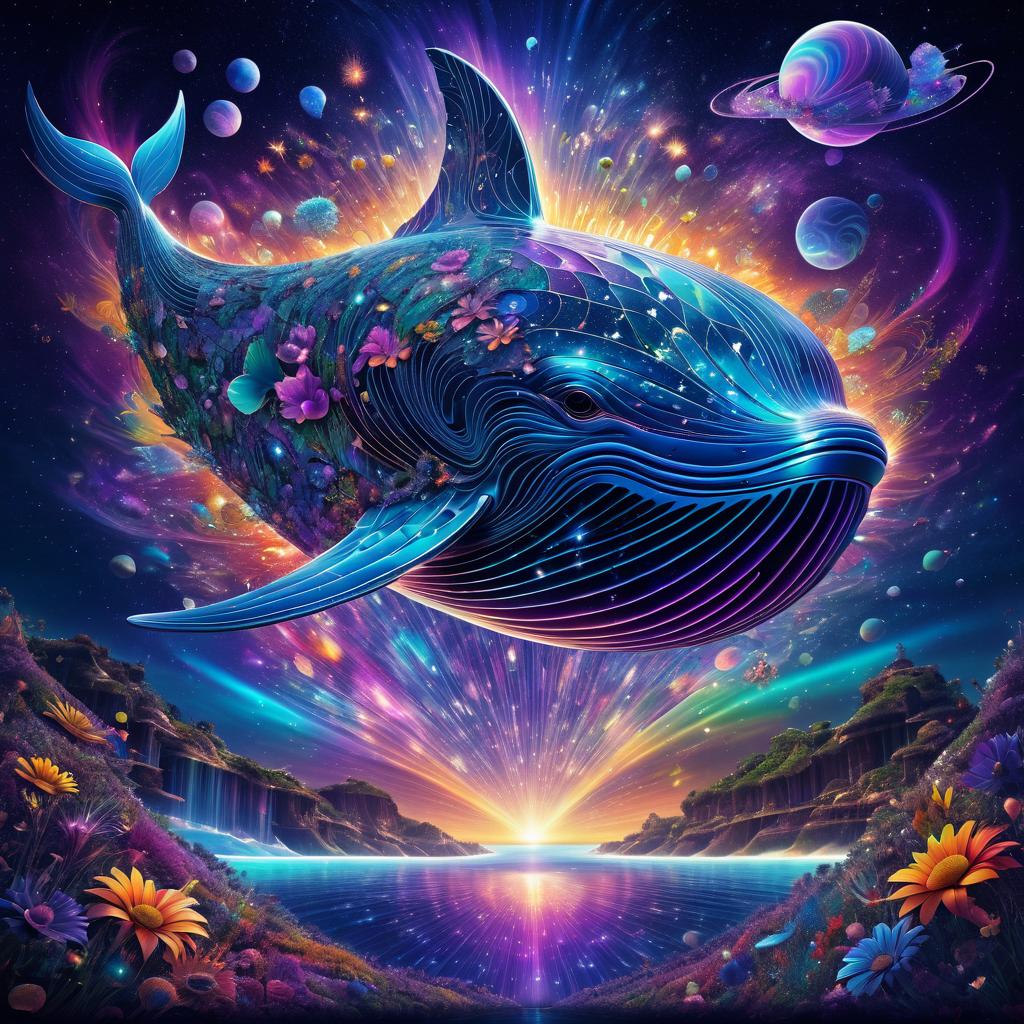 Cosmic Whale: A Psychedelic Fantasy Portrait