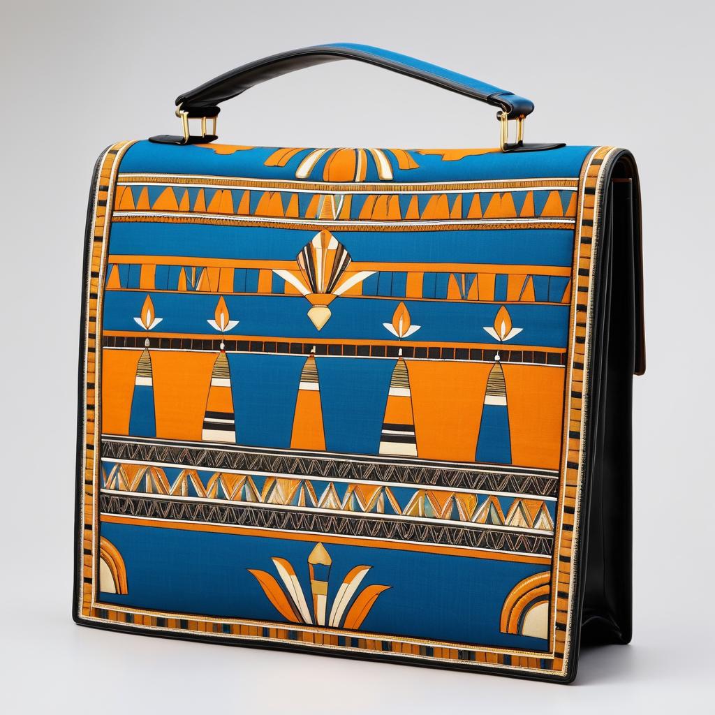 Vibrant Egyptian Motif Classic Bag Design