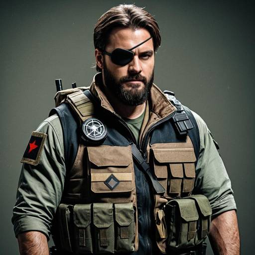 Military Cosplay Character with Eye Patch