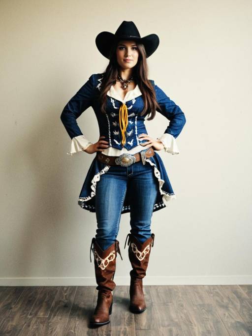 Photorealistic Cowgirl Costume Cosplay Photo