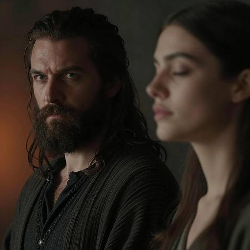 Mysterious Duo in Dim Light