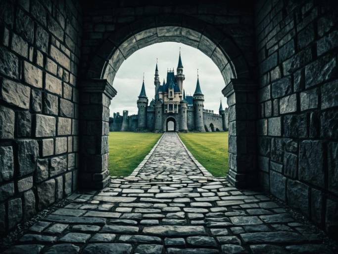 Enchanting Castle Interior Fantasy Wallpaper