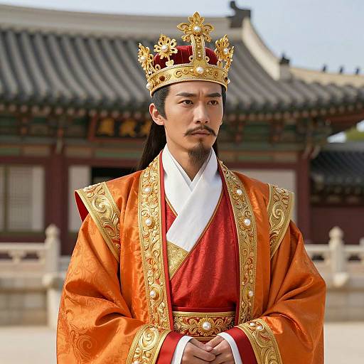 Regal Portrait of an Asian King