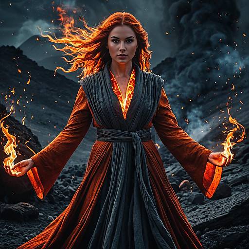 Ethereal Spirit of the Volcanic Forge