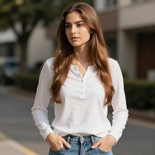 Woman in Casual Outdoor Portrait