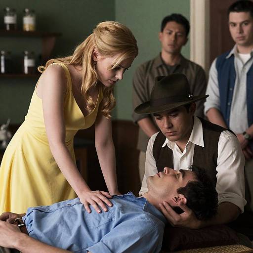 Intense Scene with Four Observers