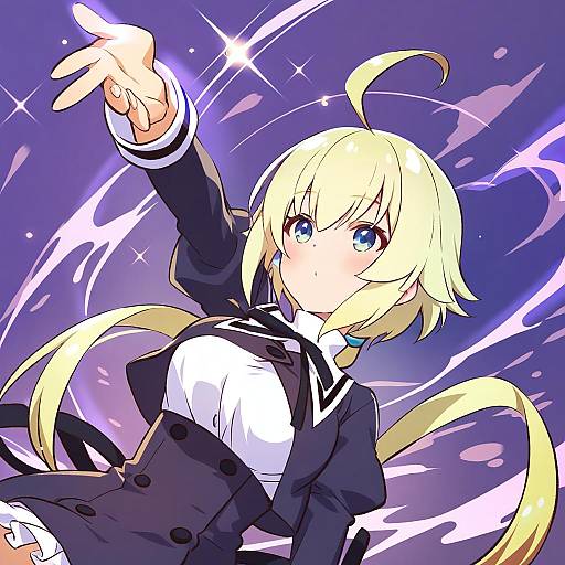 Illustration of Amano soraha, assault lily in the style of Hitec