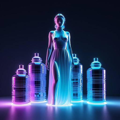 Colossal Plastic Goddess on Beach