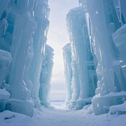 Ethereal Ice Corridor of Serenity