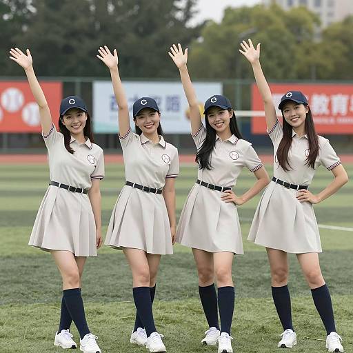 Joyful Women in a Casual Outdoor Scene