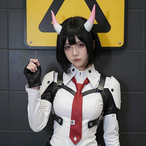 Futuristic Asian Woman Cosplay Portrait