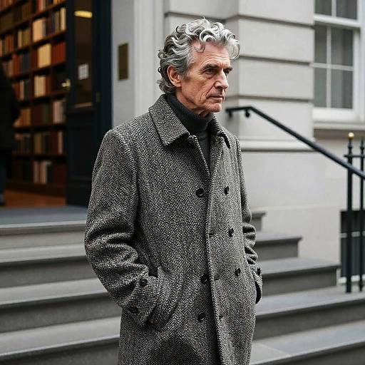 Classic Elderly Man with Gelled Hair