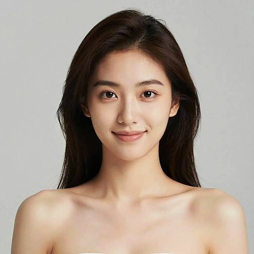 Realistic Portrait of a Smiling Girl