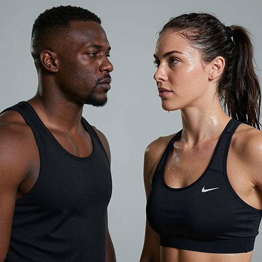 Hyper-Realistic Workout Sweat Portrait