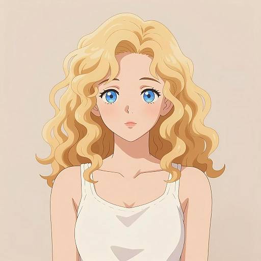 Anime Portrait of a Young Woman