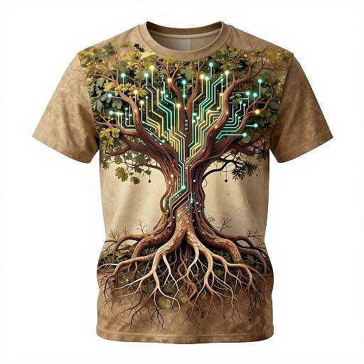Nature Meets AI T-Shirt Design