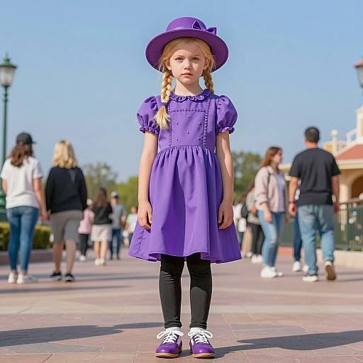 Vibrant Disney Violet Costume Photography