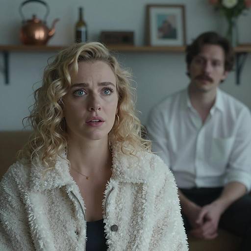 Intimate Moment in a Dimly Lit Room