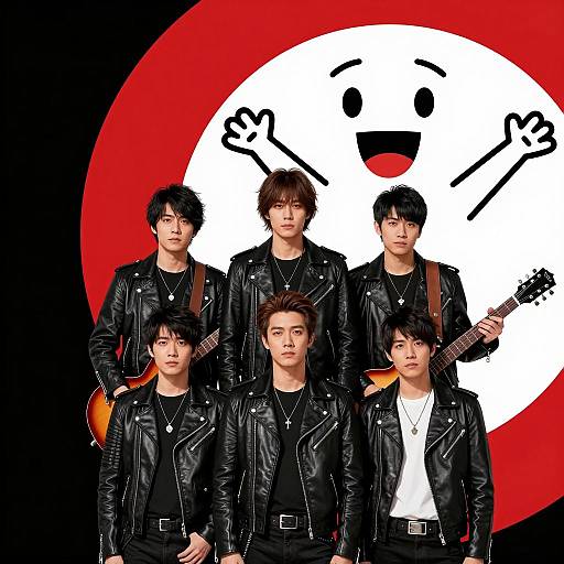 Vibrant Illustration of Male Musicians