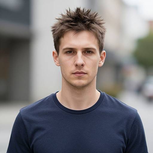 Realistic Portrait of Fit European Man