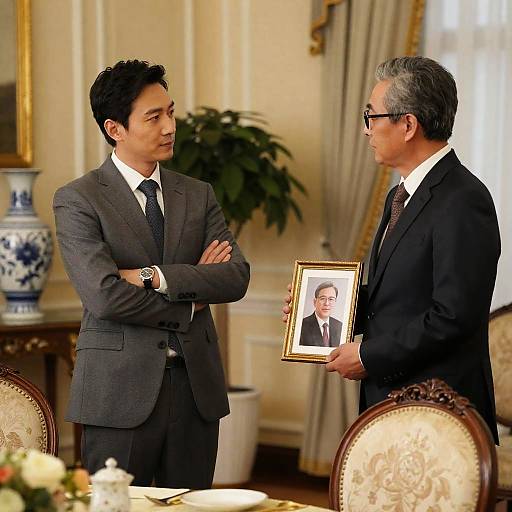 Elegant Indoor Scene with Two Men