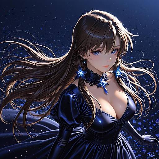 Illustration of Mouri ran, meitantei conan in the style of Tatsunami youtoku