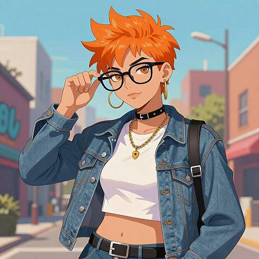 Confident Woman in Urban Fashion