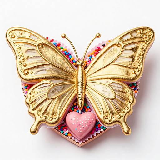 Butterfly Heart-Shaped Sweet Treat