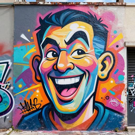 Caricature Street Art Mural Concept