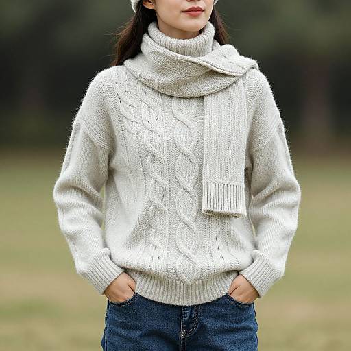 Vintage Aran Sweater Fashion Shoot