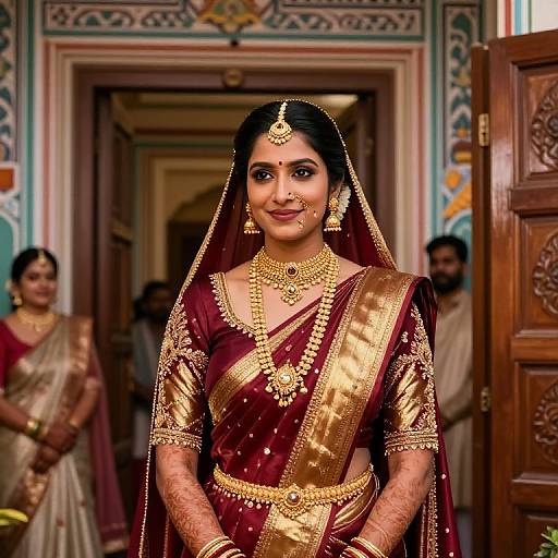 Elegant Indian Bride in Grand Haveli