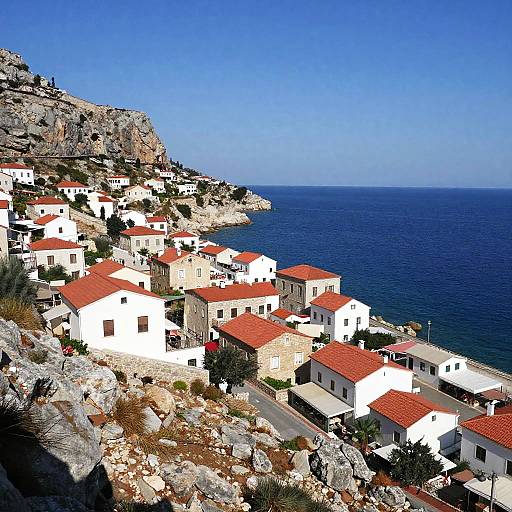Mediterranean Coastal Village Panorama