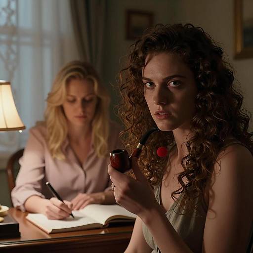 Intriguing Scene of Two Women