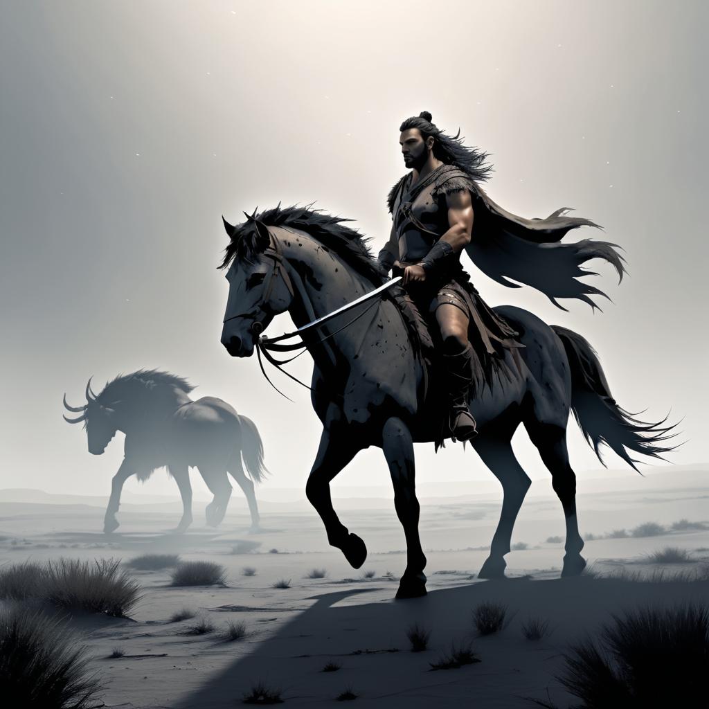 Desolate Journey of a Battle-Worn Centaur