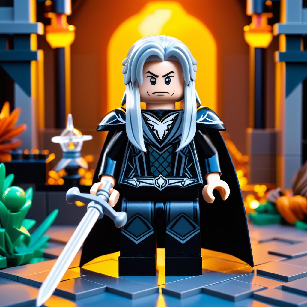 Sephiroth as a Detailed Lego Figurine