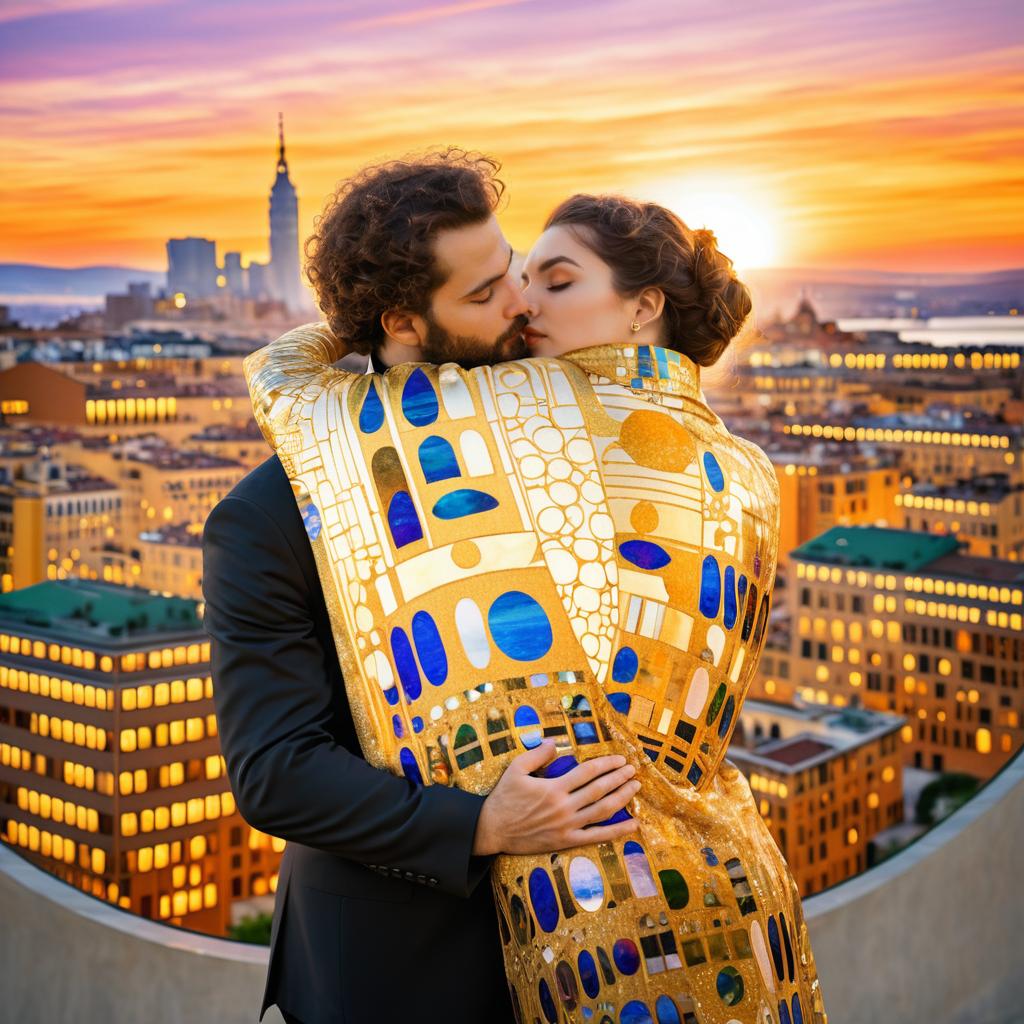 Modern Twist on Klimt's The Kiss