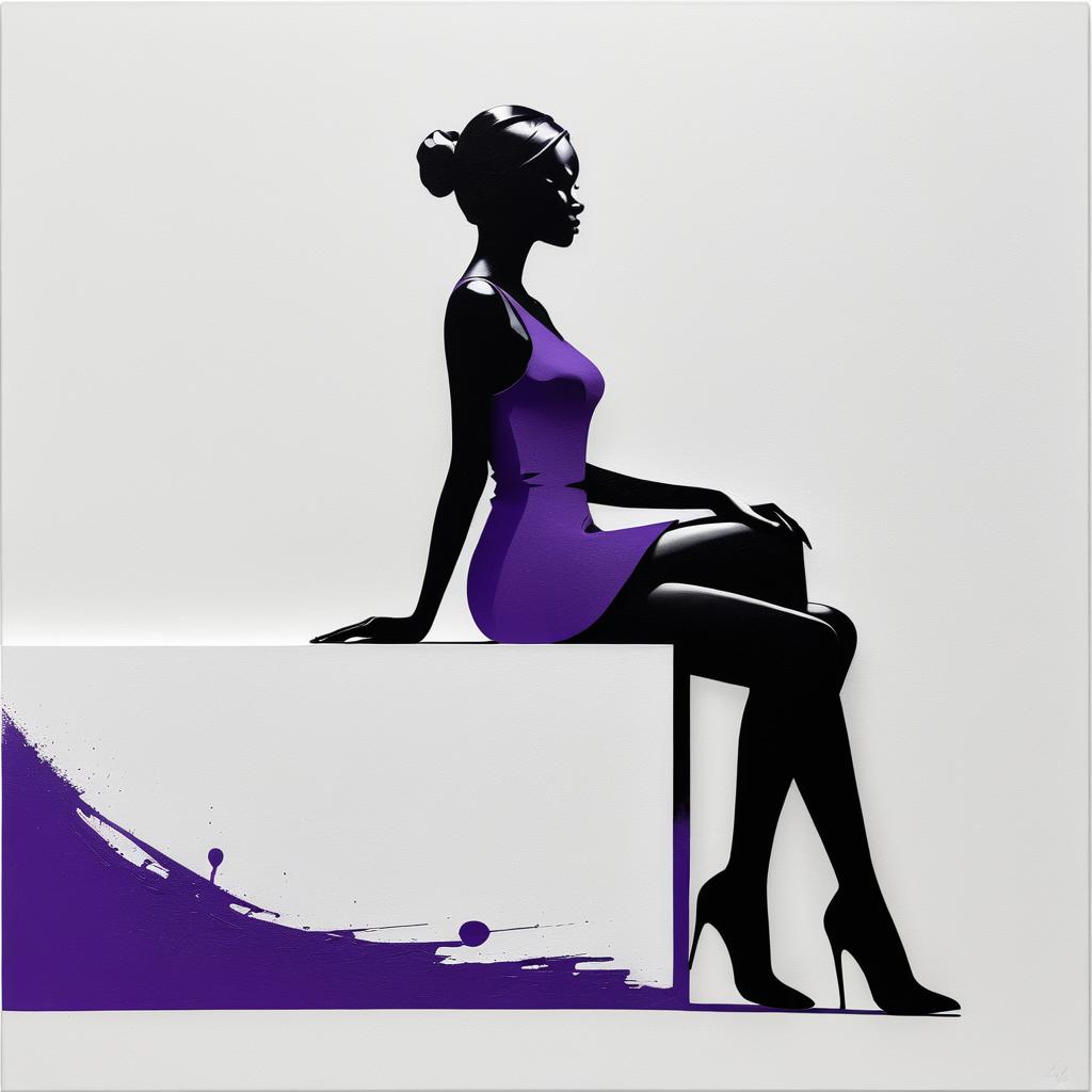 Elegant Silhouette of a Woman in Heels