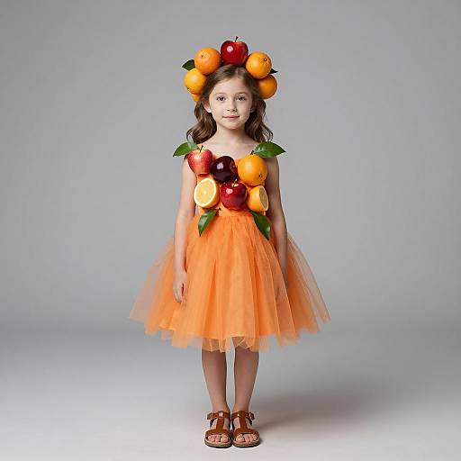 Whimsical Fruit Costume Dress for Kids