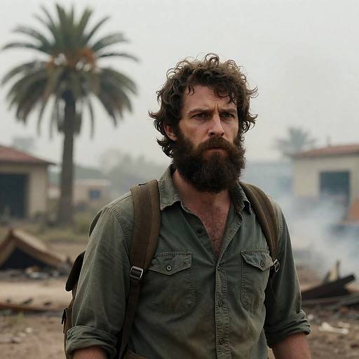 Survivor in a Post-Apocalyptic Landscape