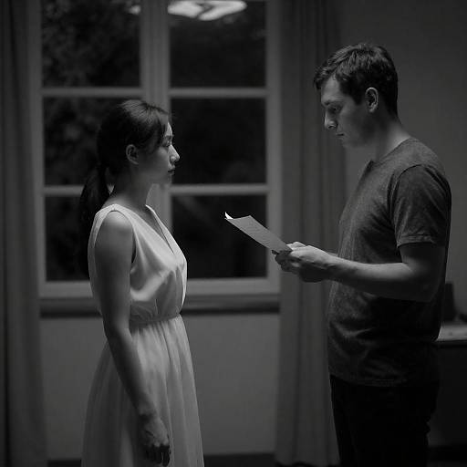 Dramatic Black and White Encounter