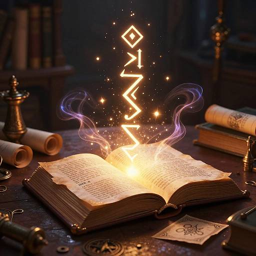 Enchanted Book with Magical Runes