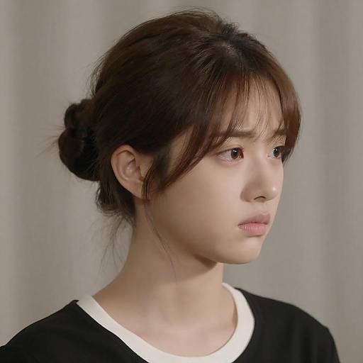 Close-Up Portrait of a Concerned Woman