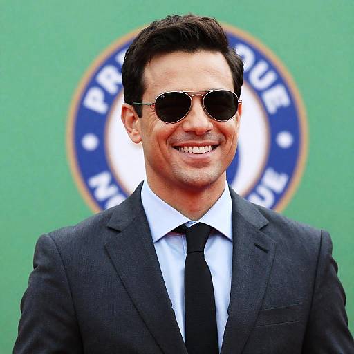 Smiling Man in Aviator Sunglasses Portrait