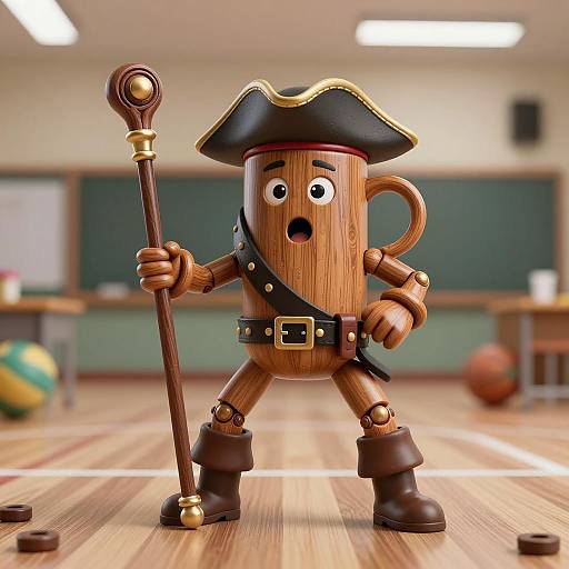 Magical Coffee Mug Pirate in Action