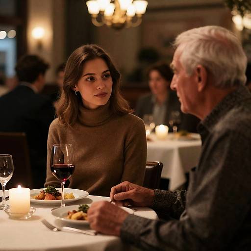 Cozy Restaurant Scene with Elegant Dining