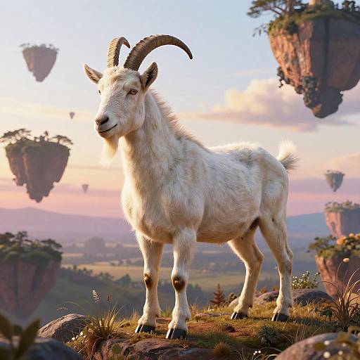 Surreal Horse-Goat-Dog Fusion Landscape